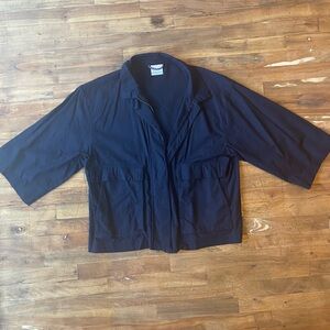 Columbia Navy Quarter Sleeve Zip Up Jacket